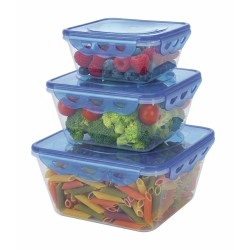 SET DE 3 BOÎTES DE CONSERVATION HERMETIQUES