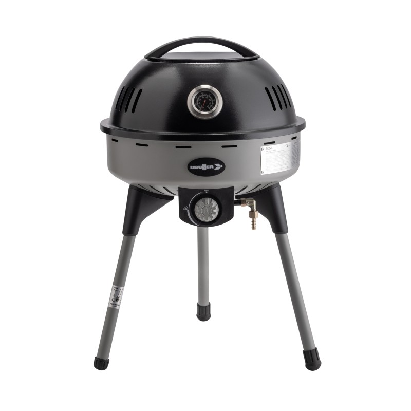 BARBECUE A GAZ AVEC PIEDS DEVIL BBQRUISER 30mBAR NOIR GRIS BRUNNER