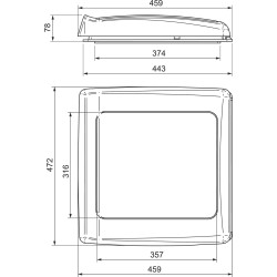 LANTERNEAU OMNISTOR OMNIVENT BLANC 400 X 400