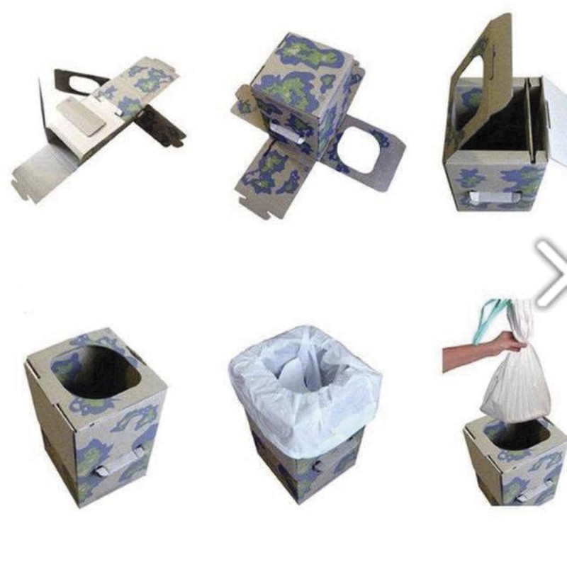 TOILETTES SÈCHES PORTABLES - KIT WC CARTON PLIANT CAREBAG