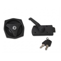 SERRURE PLASTIQUE POIGNEE NORMALE NOIRE DE PORTE 33 A 45 MM SERRURE PLASTIQUE POIGNEE NORMALE NOIRE DE PORTE 33 A 45 MM