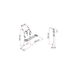 PORTE-VÉLOS VIVARO / TRAFIC / TALENTO D - FIAMMA - DOUBLE PORTES ARRIÈRES