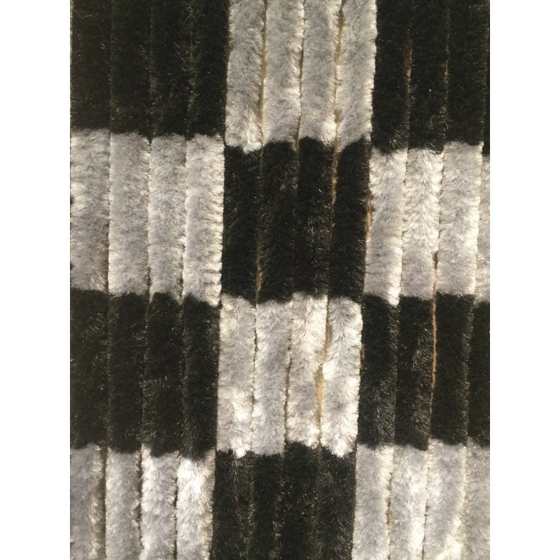 Rideau chenille damier noisette & gris 60x185 - Acheter Rideau chenille damier noisette & gris 60x185 - Acheter