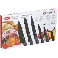 COFFRET DE 6 COUTEAUX ANTIADHESIFS LUXE