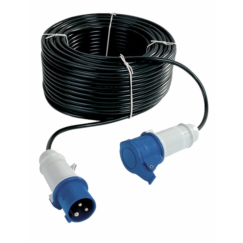 RALLONGE 220V - P17 BORNE CAMPING 25 METRES 3x1,5