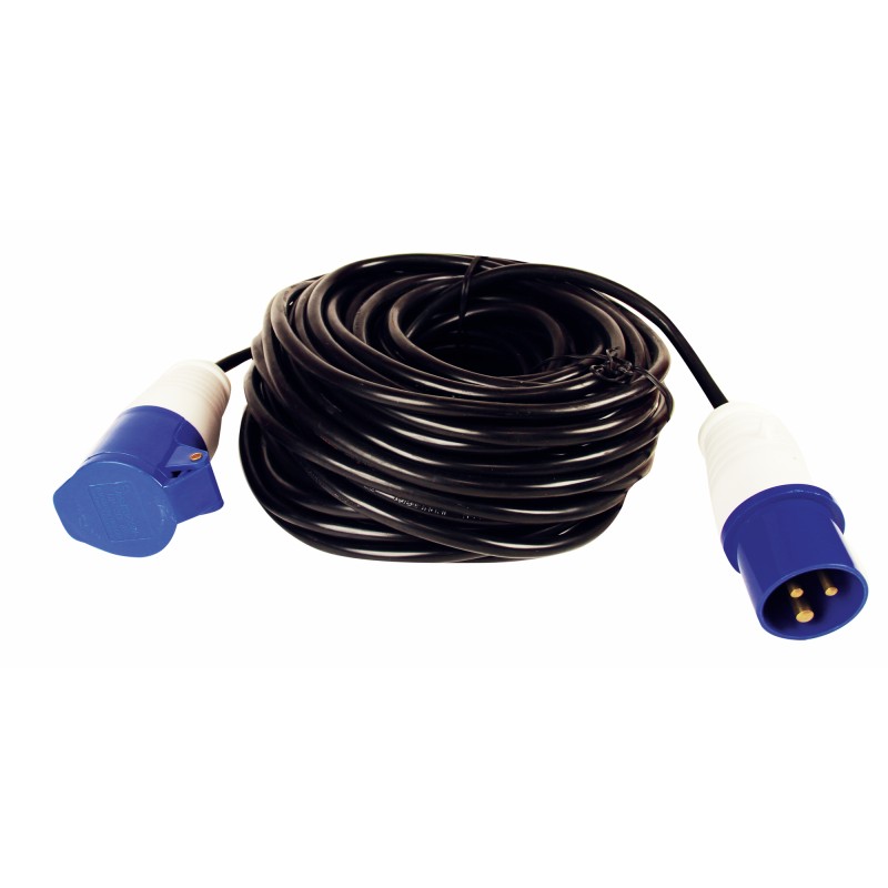 RALLONGE 220V - P17 BORNE CAMPING 25 METRES 3x1,5
