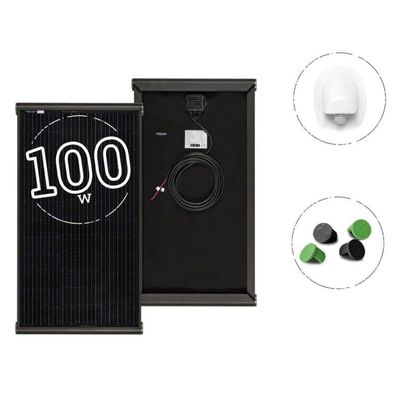 PANNEAU SOLAIRE MONOCRISTALLIN 100 W 1015X 540 X 55 MM BLACK BOOST