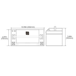 Batterie lithium 12 V 150 Ah sous siège DIN L5 Pro - RENOGY