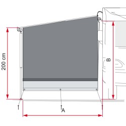 PAROI LATERALE POUR STORE SIDE BLOCK F45/F80s - FIAMMA PAROI LATERALE POUR STORE SIDE BLOCK F45/F80s - FIAMMA