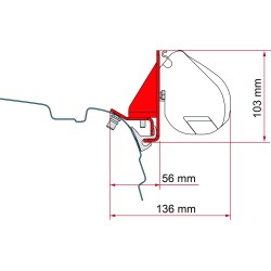 KIT ADAPTATEUR COMBI RAIL BRACKET 2 X 8 CM POUR F35PRO - FIAMMA