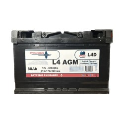 BATTERIE 12V 80Ah 840A(EN) L4D START-STOP AGM