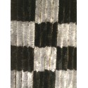 RIDEAU CHENILLE DAMIER NOIS & GRIS 60 X 185