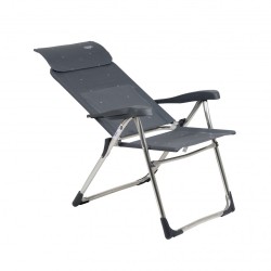 FAUTEUIL CLASSIC GRISE AVEC APPUI-TÊTE CRESPO PLAT