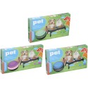 GAMELLES DOUBLE RETRACTABLES SUR SUPPORT 500 ML POUR ANIMAUX