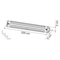 RANGEMENT SOUTE FIAMMA BARRE DE FIXATION GARAGE BAR CORNER