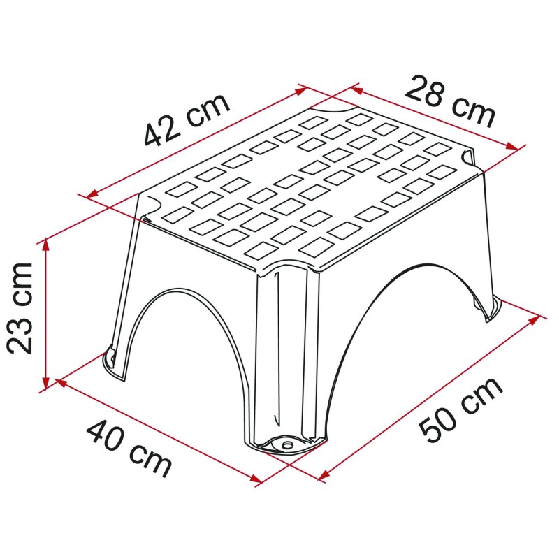 MARCHEPIED FIAMMA PLASTIQUE STEP GRIS
