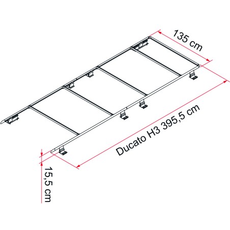 ROOF RAIL DUCATO H3 FIAMMA