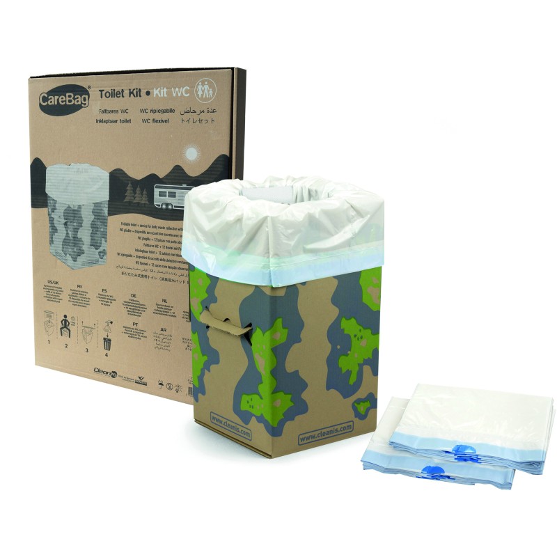 TOILETTES SÈCHES PORTABLES - KIT WC CARTON PLIANT CAREBAG