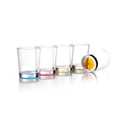SET 4 VERRES EMPILABLES ANTIGLISSE SAN ASSORTIS 30 CL MULTIGLASS COLOR BRUNNER