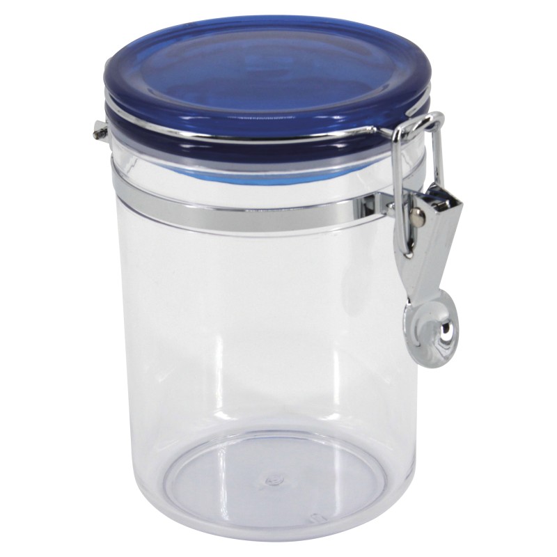 POT HERMETIQUE ROND COUVERCLE BLEU 1L