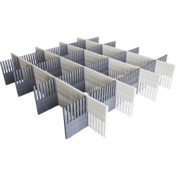 ORGANISEUR DE REFRIGERATEUR - LOT DE 8 BANDES PURVARIO GRIS