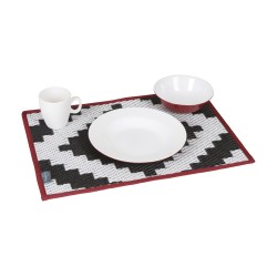 SET DE TABLE 30x40 REVERSIBLE NOIR ET BLANC VINTAGE