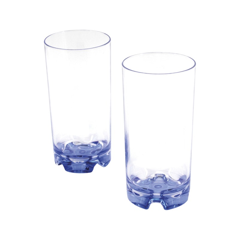 VERRE À JUS DE FRUITS BLEU PAR 2