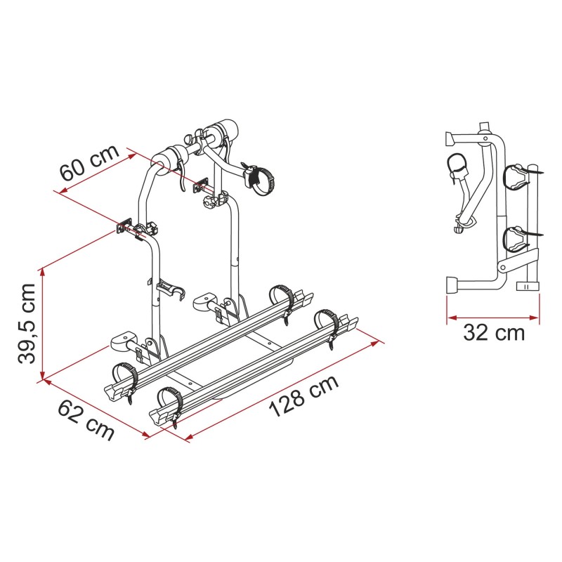 PORTE VELO CI ROLLER TEAM EMBOUTS NOIRS