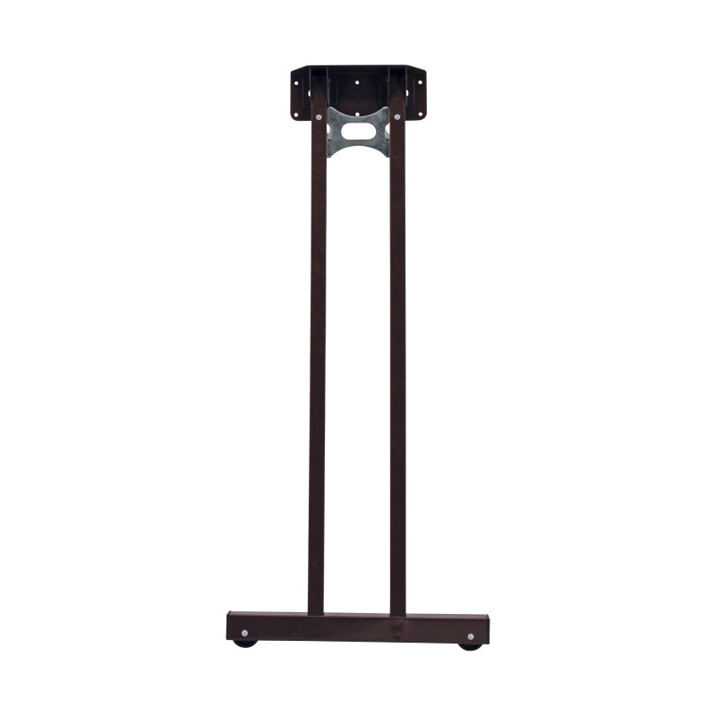 PIED DE TABLE ESCAMOTABLE DOUBLE 710 MM MARRON