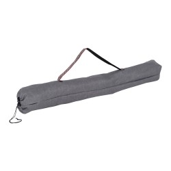 FAUTEUIL ALU,  BOIS ET TOILE VINTAGE