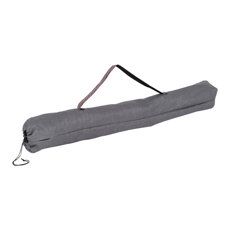 FAUTEUIL ALU,  BOIS ET TOILE VINTAGE