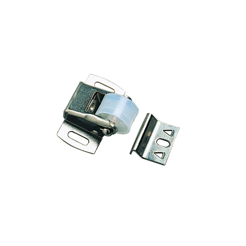 LOQUETEAU À ROULEAU NICKELÉ 33 X 18 + 8 MM