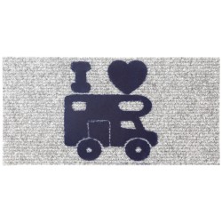 TAPIS D'ENTREE HELLO CAMPER 25 X 50 CM GRIS BRUNNER