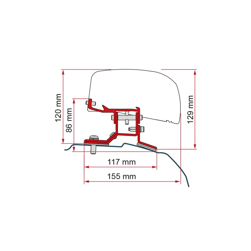 KIT ADAPTATEUR FORD CUSTOM SWB F40VA