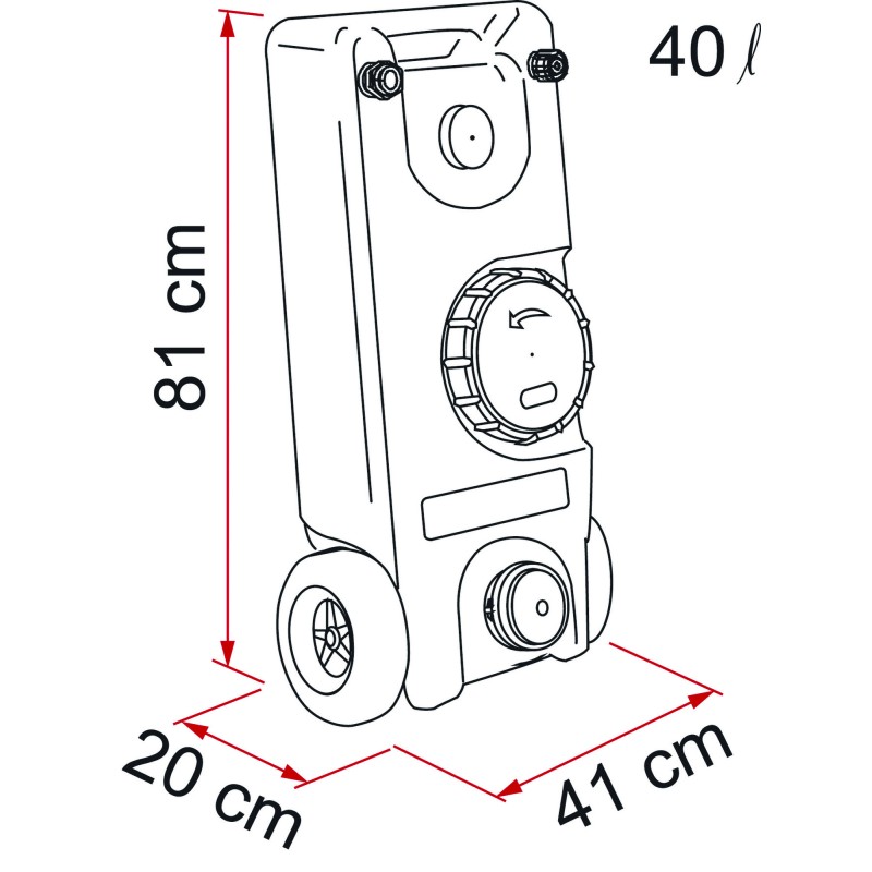 RÉSERVOIR EAUX USEES FIAMMA ROLL TANK 40W