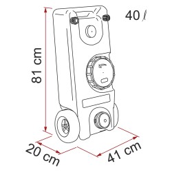 RÉSERVOIR EAUX USEES FIAMMA ROLL TANK 40W