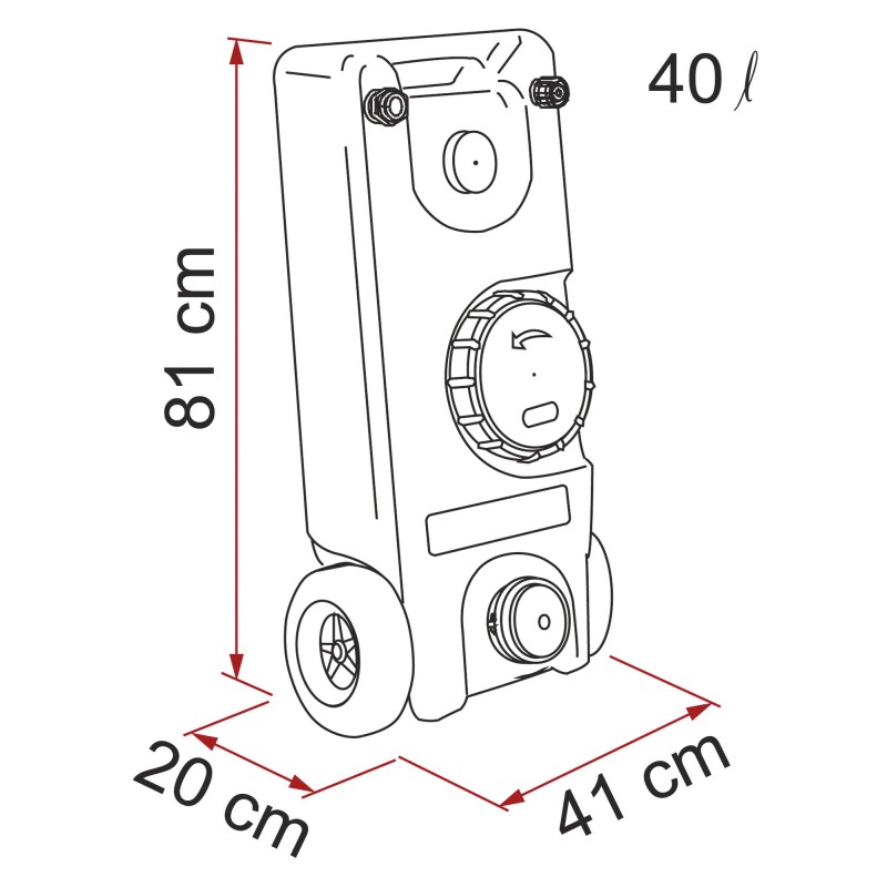 RÉSERVOIR EAUX USEES FIAMMA ROLL TANK 40W