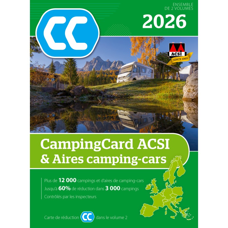 GUIDE CAMPING & AIRES DE CAMPING CAR + CARTE ACSI 2026