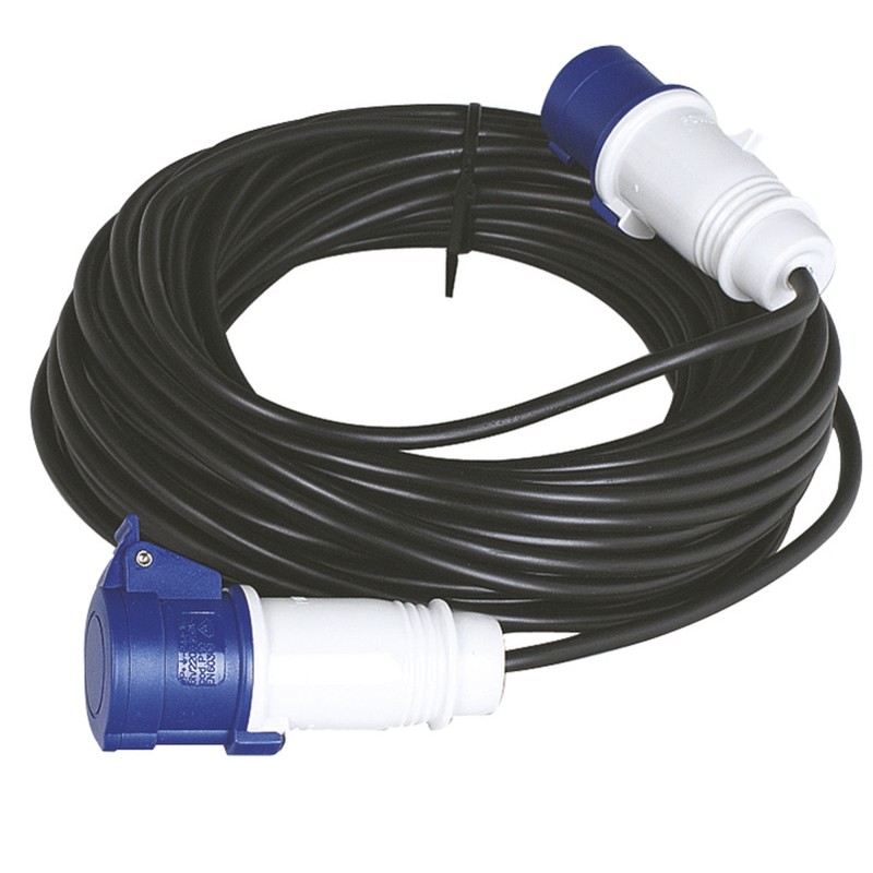 RALLONGE 220V - P17 BORNE CAMPING 25 METRES 3x1,5