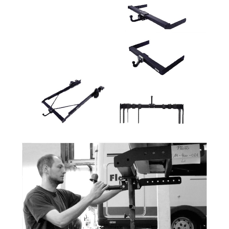 ATTELAGE LAB 400 SANS RALLONGE LARGEUR 1290MM CHÂSSIS ALKO