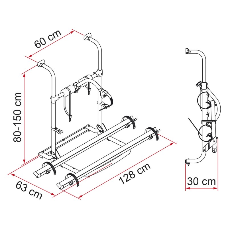 PORTE VELO UL EMBOUTS NOIRS