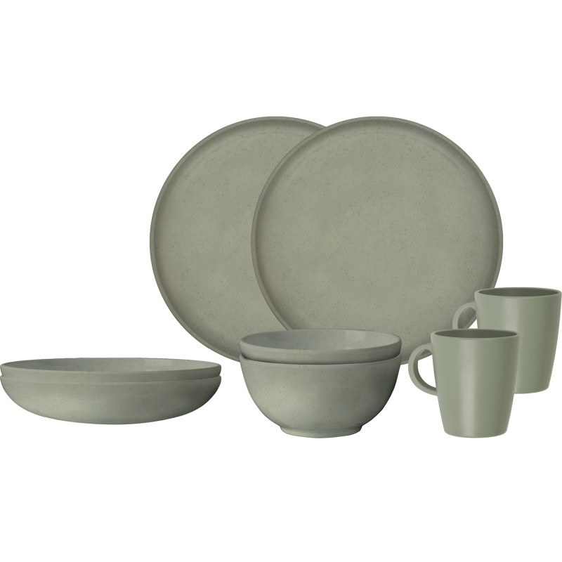 PACK VAISSELLE ECOLOGIQUE TETE A TETE TIERRA FOREST 8 PIECES BRUNNER