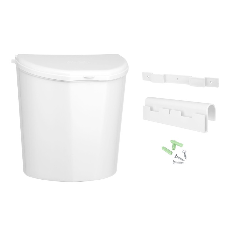 POUBELLE DE PORTE 10 L BLANCHE BRUNNER
