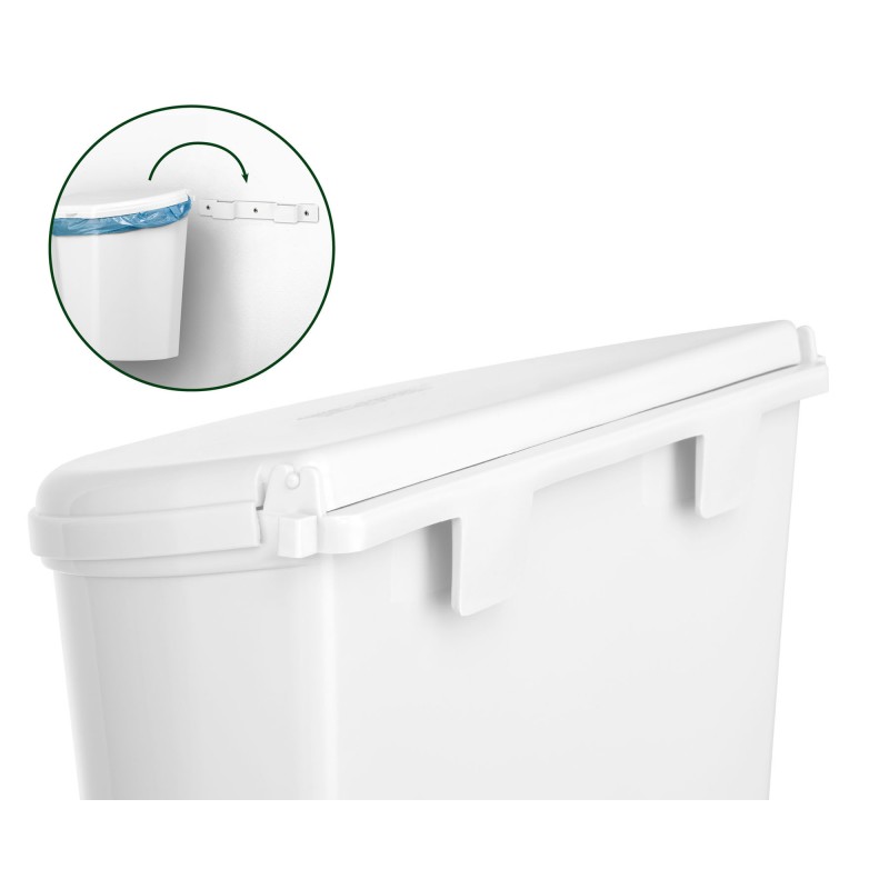POUBELLE DE PORTE 10 L BLANCHE BRUNNER