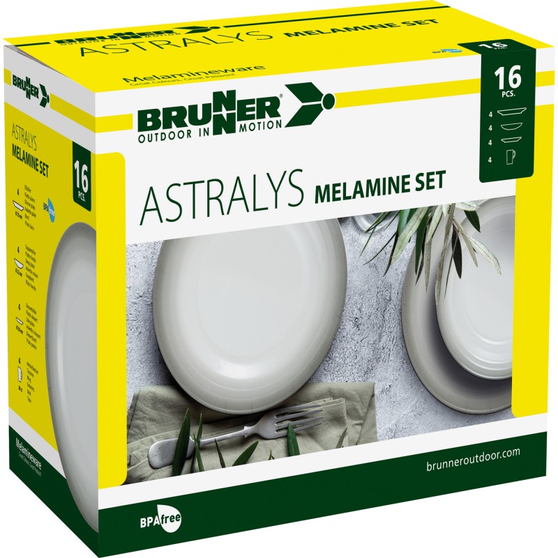 PACK VAISSELLE ASTRALYS 16 PIECES MELAMINE BRUNNER