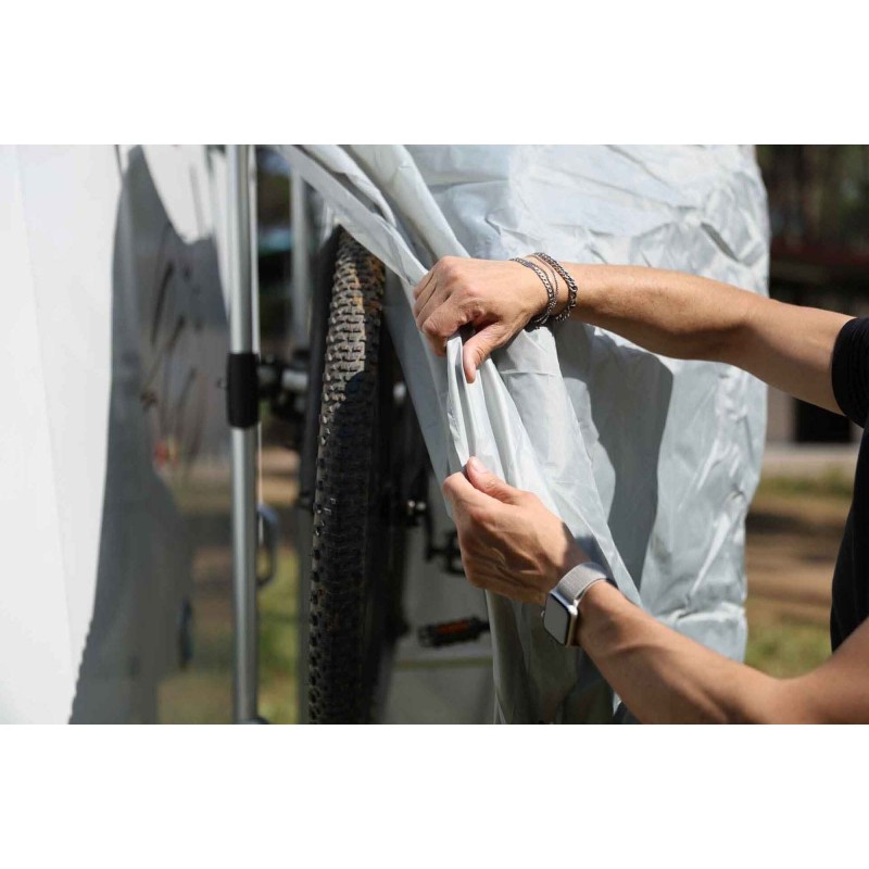 HOUSSE POUR 2 OU 3 VELOS NOIR ET GRIS 2025