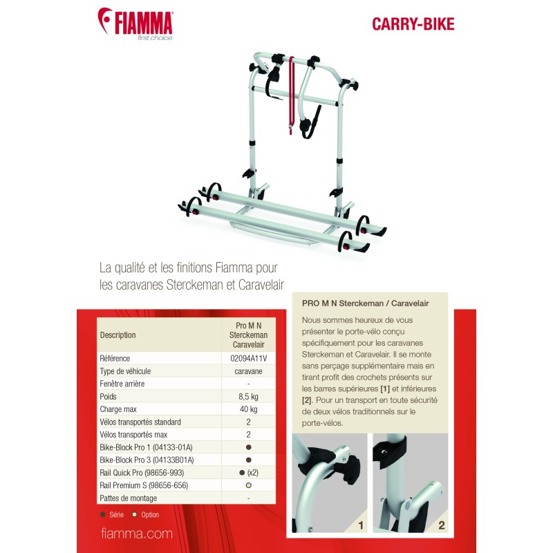 PORTE VELO FIAMMA PRO M N STERCKEMAN CARAVELAIR