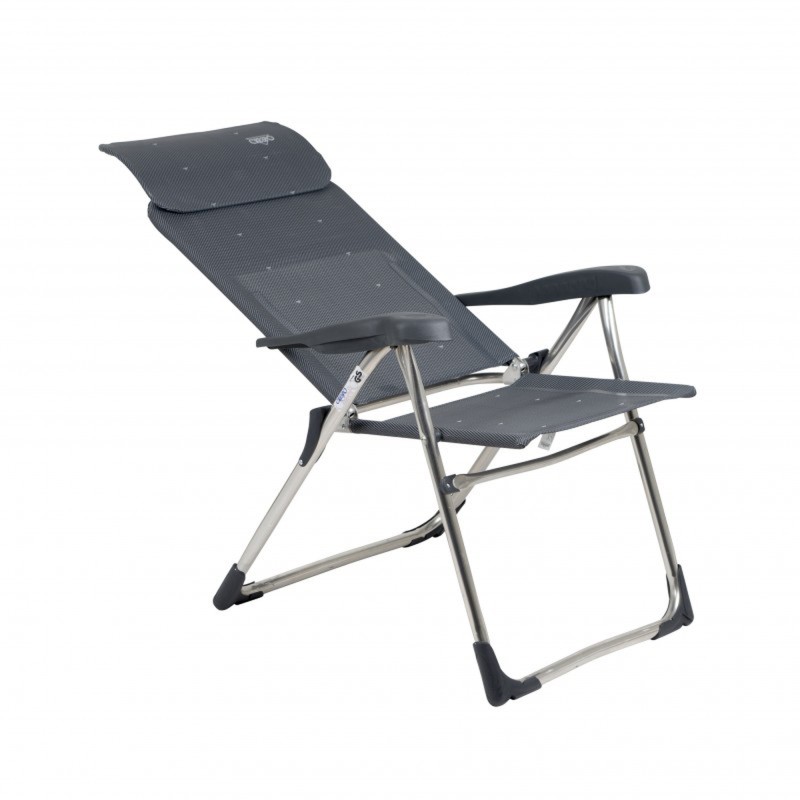 FAUTEUIL CLASSIC GRISE AVEC APPUI-TÊTE CRESPO PLAT