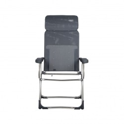 FAUTEUIL CLASSIC GRISE AVEC APPUI-TÊTE CRESPO PLAT