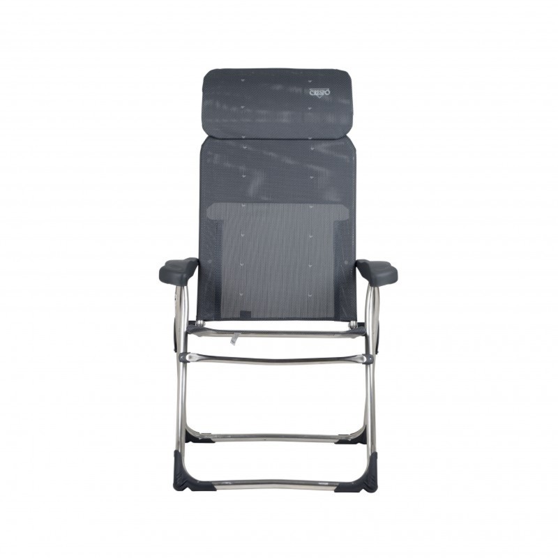 FAUTEUIL CLASSIC GRISE AVEC APPUI-TÊTE CRESPO PLAT